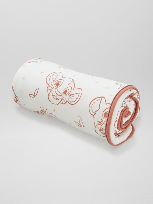'Disney'-deketje met fleecevoering en 'Simba'-print - Kiabi