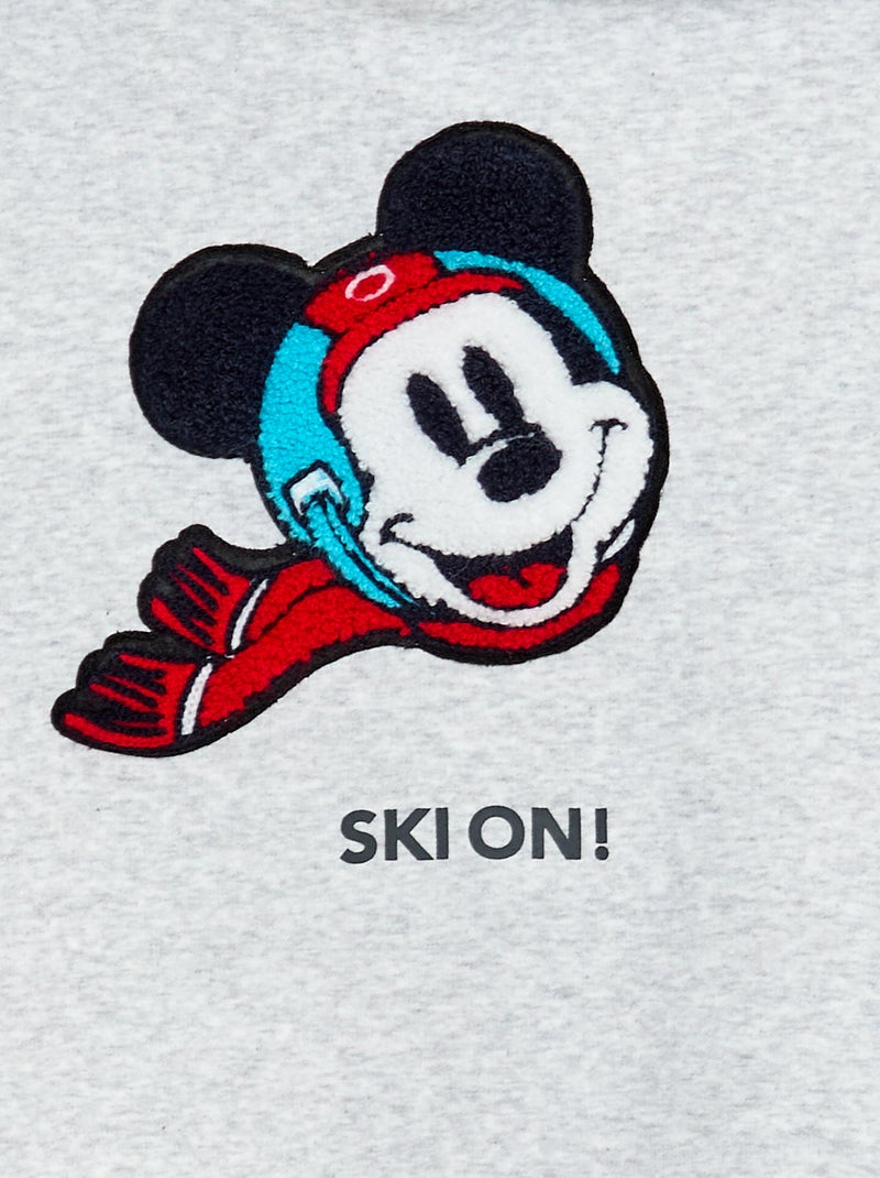 Disney-hoodie met Mickey-print Grijs - Kiabi