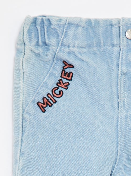 Disney-jeans met paperbag-taille en omgeslagen pijpen - Kiabi