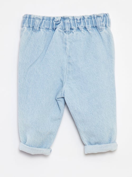 Disney-jeans met paperbag-taille en omgeslagen pijpen - Kiabi