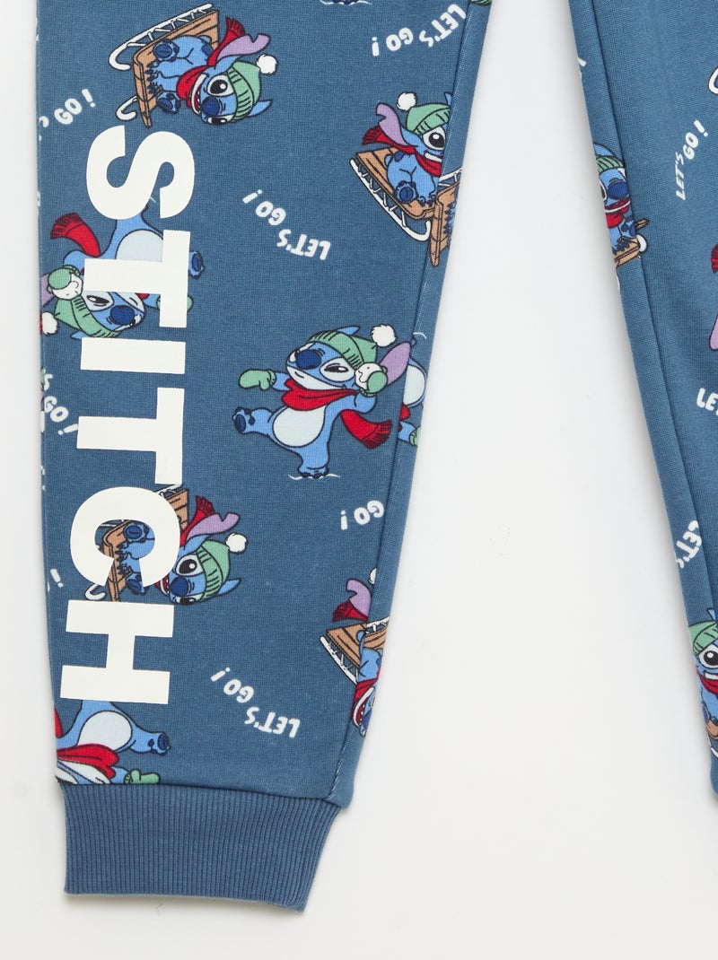 Disney-joggingbroek met Stitch-print Blauw - Kiabi