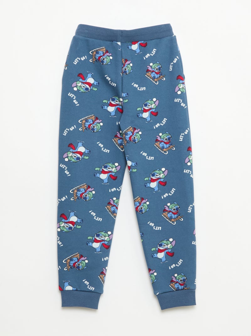 Disney-joggingbroek met Stitch-print Blauw - Kiabi