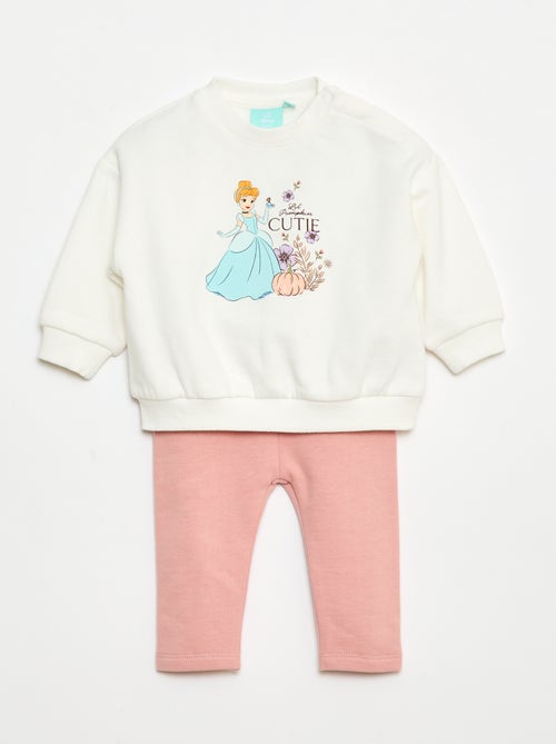 Disney-joggingpak met Assepoester-print: sweater + broek - 2-delig - Kiabi