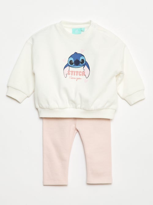 Disney-joggingpak met Stitch-print: sweater + broek - 2-delig - Kiabi