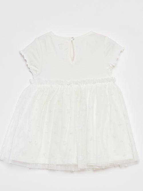 'Disney'-jurkje met korte mouw en rokje in tule - Kiabi