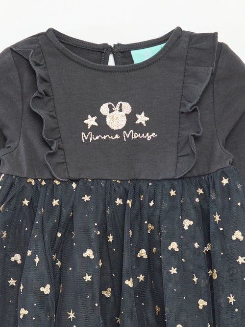 Disney-kerstjurk met fluweelachtige Minnie-print - Kiabi