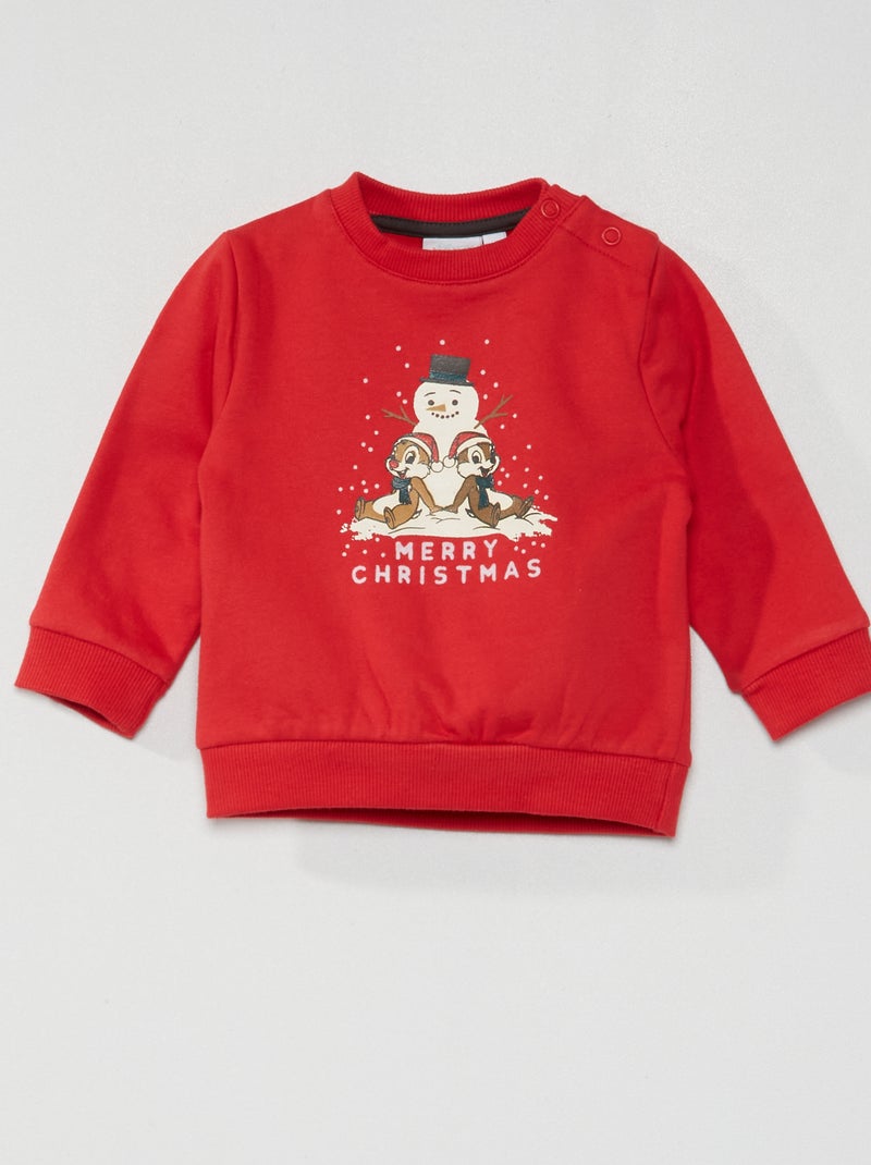 Disney-kerstsweater ROOD - Kiabi