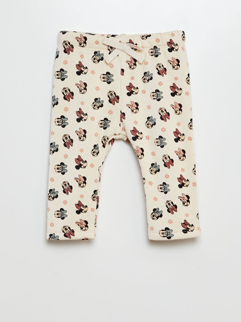 'Disney'-legging van lichte joggingstof 'Minnie' WIT - Kiabi