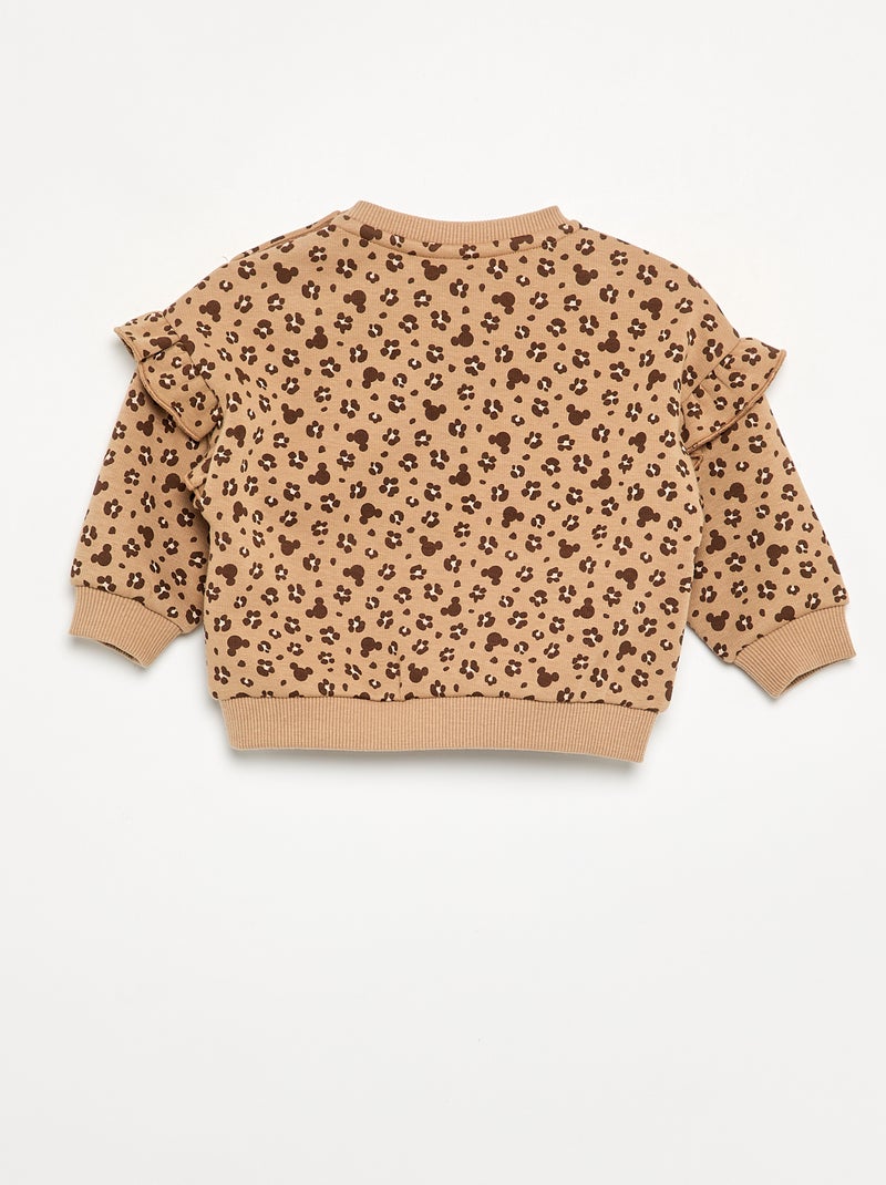 Disney 'Minnie' sweater met ruches op de schouders Biege - Kiabi