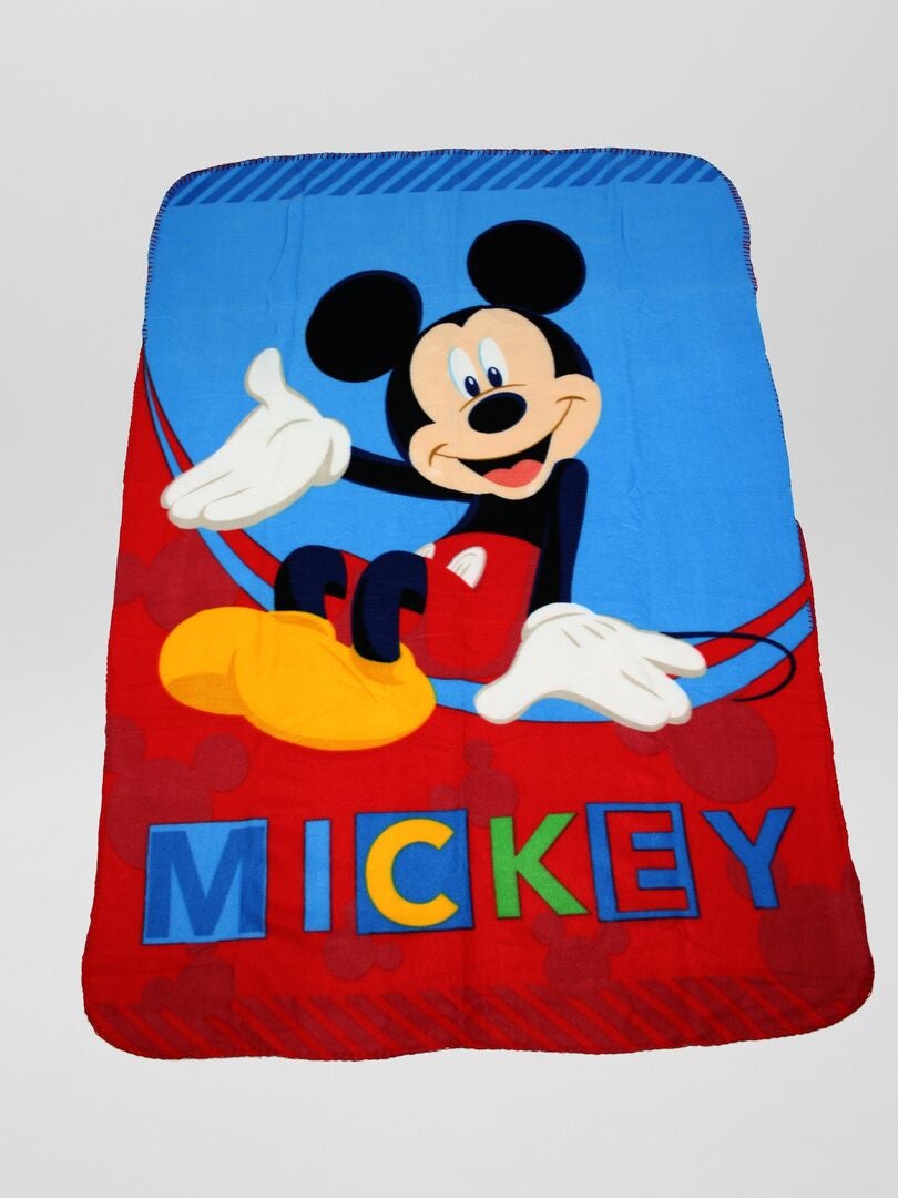 Disney-plaid met Mickey-print rood / blauw - Kiabi
