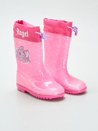 Disney-regenlaarzen met Angel/Stitch-print