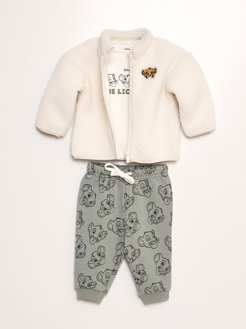 'Disney'-setje - T-shirt + broek + jasje - 3-delig WIT - Kiabi