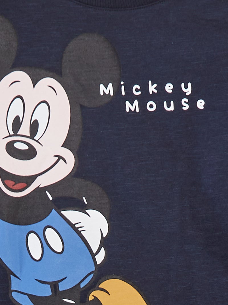 'Disney'-setje - T-shirt + korte salopette met strepen - 2-delig BLAUW - Kiabi