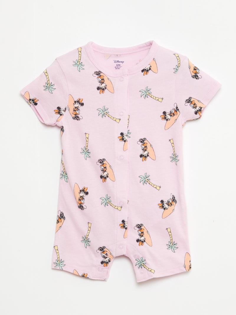 'Disney'-setje met 2 speelpakjes met korte mouw WIT - Kiabi