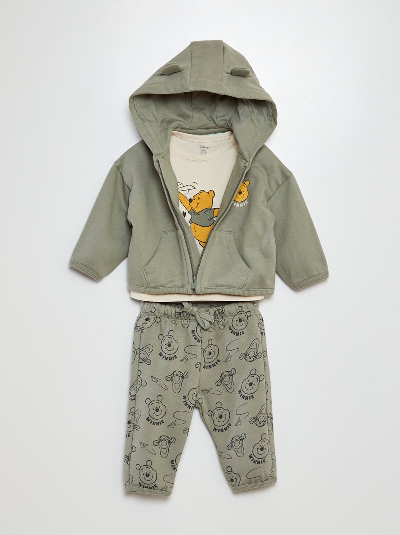 'Disney'-setje: Sweater + broek + T-shirt - 3-delig GROEN - Kiabi