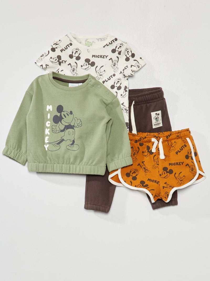 'Disney'-setje: T-shirt + short + sweater + joggingbroek - 4-delig GROEN - Kiabi
