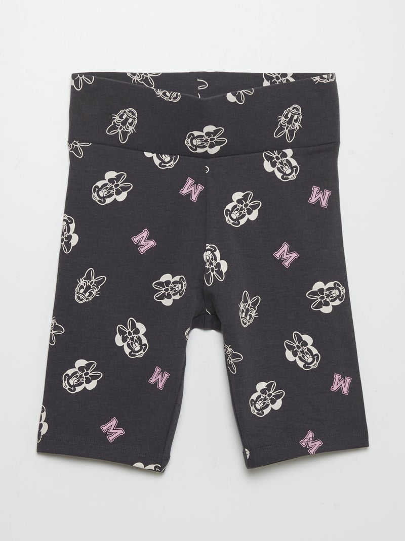 Disney-short van jersey met Minnie-print ZWART - Kiabi