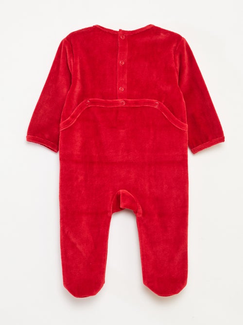 Disney-slaappakje van dikke katoenvelours met Stitch-kerstprint - Kiabi