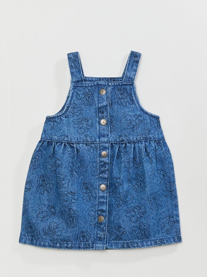 Disney-spijkerjurk met Minnie-print BLAUW - Kiabi