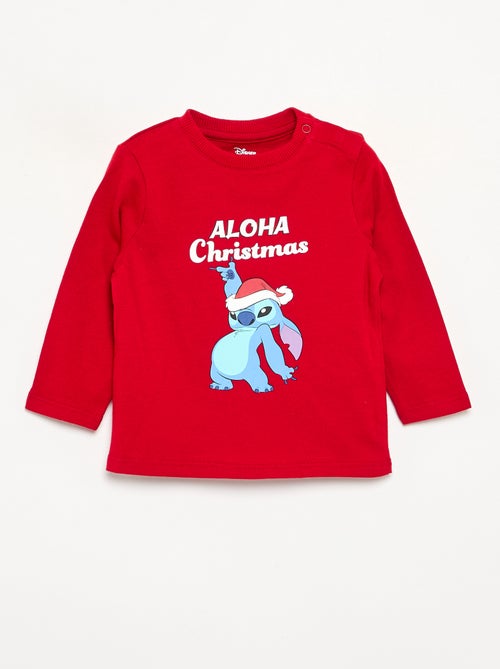 'Disney' 'Stitch' kerst-T-shirt met lange mouwen - Kiabi