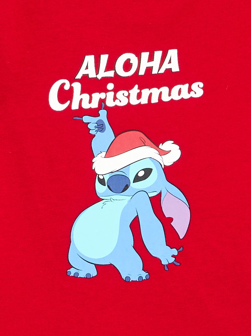 'Disney' 'Stitch' kerst-T-shirt met lange mouwen Rood - Kiabi