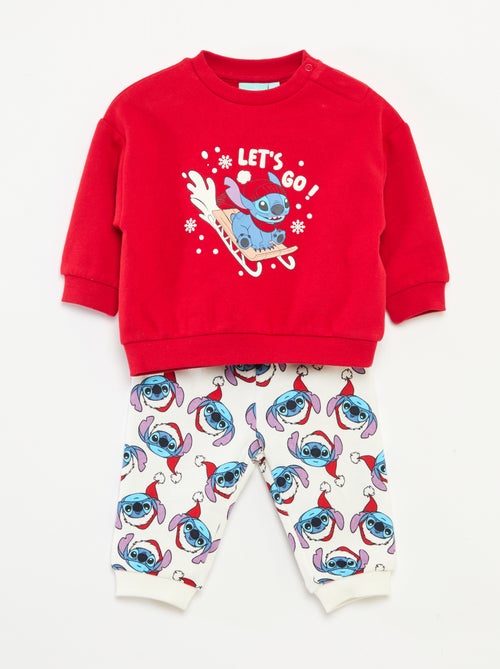 Disney 'Stitch' kerstpyjamaset van katoen - Kiabi