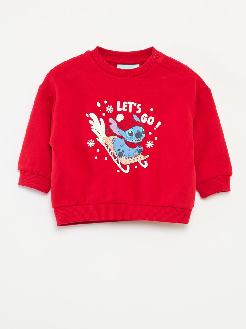 Disney 'Stitch' kerstpyjamaset van katoen Rood - Kiabi