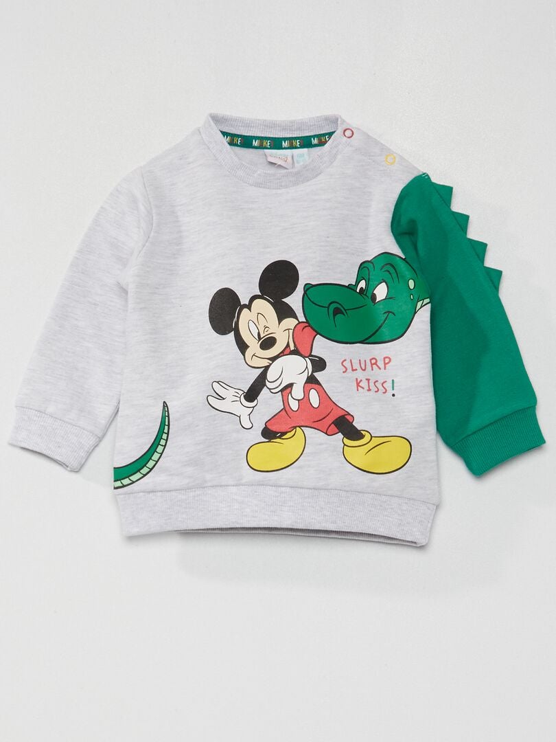 Disney-sweater met grappige print grijs - Kiabi