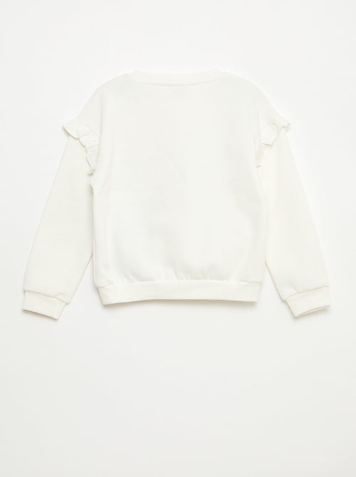 Disney-sweater met Minnie-print en ruches aan de mouwen - Kiabi