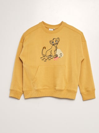 Disney-sweater met ronde hals en Simba-print