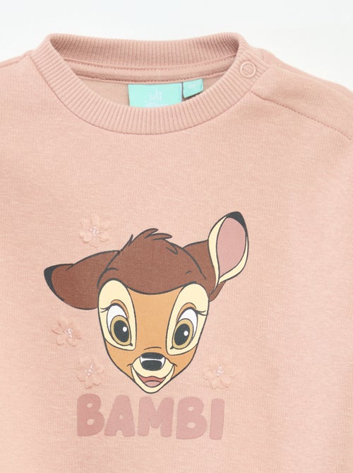 Disney-sweater van joggingstof met ruches en Bambi-print - Kiabi