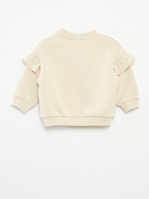 Disney-sweater van joggingstof met ruches en Minnie-print - Kiabi