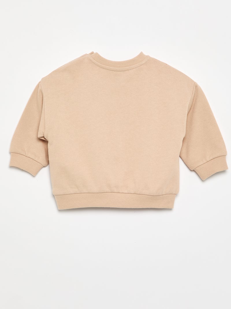 Disney-sweater van ongeborsteld molton Biege - Kiabi