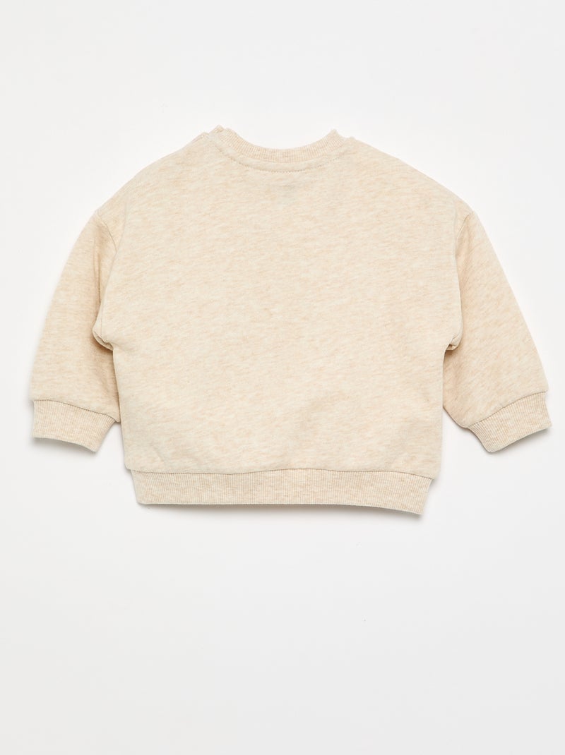 Disney-sweatshirt van ongeborsteld molton Biege - Kiabi