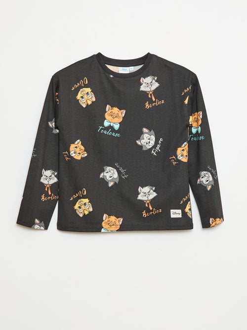 Disney-T-shirt met De Aristokatten-print en lange mouw - Kiabi