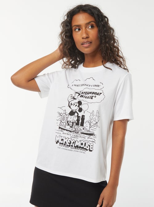 Disney-T-shirt met korte mouw en Mickey-print - Kiabi