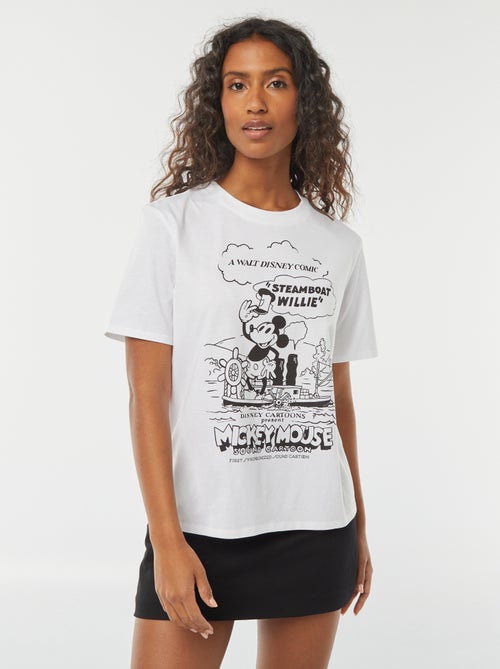 Disney-T-shirt met korte mouw en Mickey-print - Kiabi