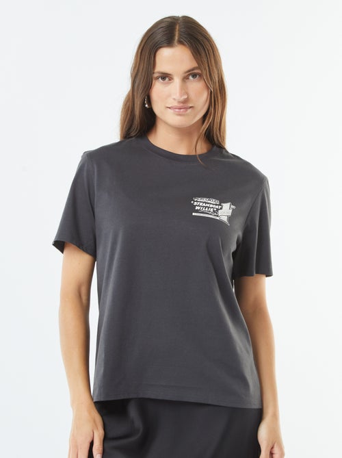 Disney-T-shirt met korte mouw en Mickey-print - Kiabi
