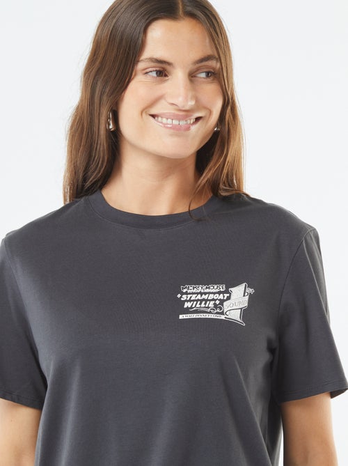Disney-T-shirt met korte mouw en Mickey-print - Kiabi