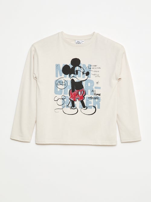 Disney-T-shirt met Mickey-print en lange mouw - Kiabi