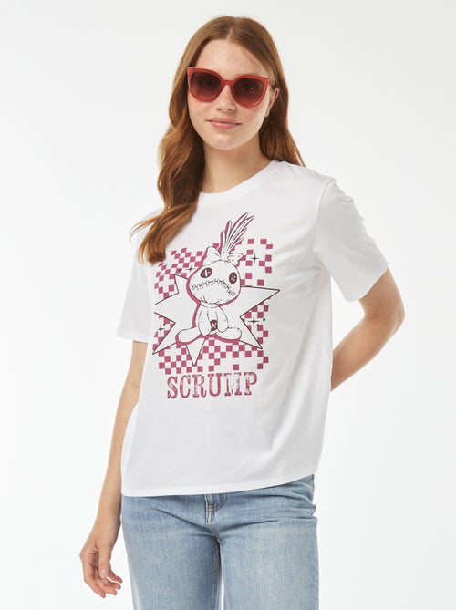 Disney-T-shirt met Scrump, Lilo & Stitch-print en korte mouw - Kiabi