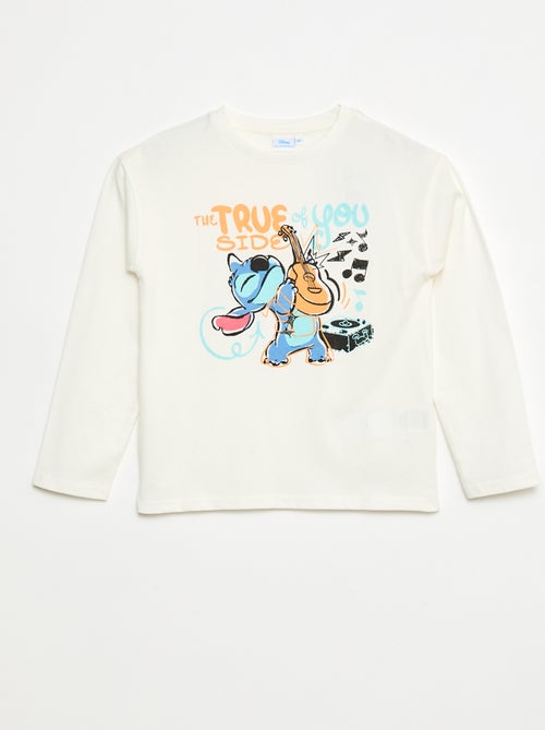 Disney-T-shirt met Stitch-print en lange mouw - Kiabi