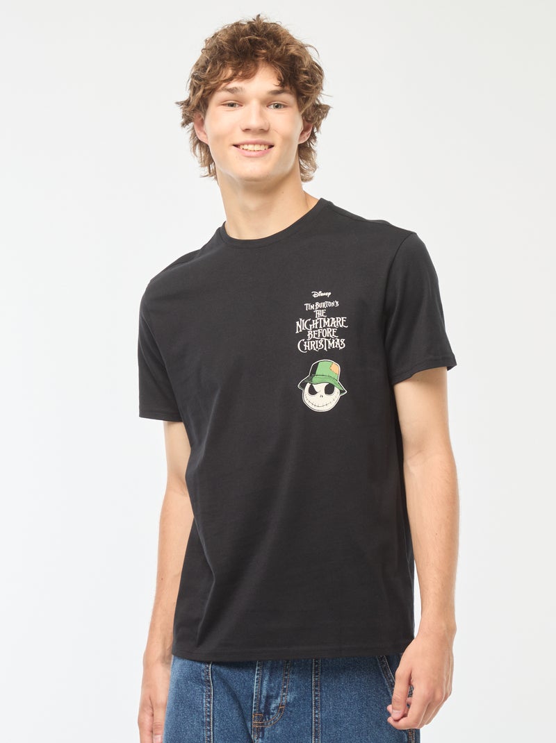 Disney-T-shirt met Tim Burton-print en korte mouw Zwart - Kiabi