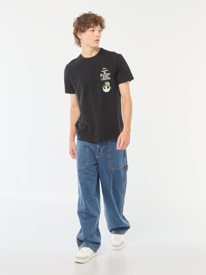 Disney-T-shirt met Tim Burton-print en korte mouw Zwart - Kiabi