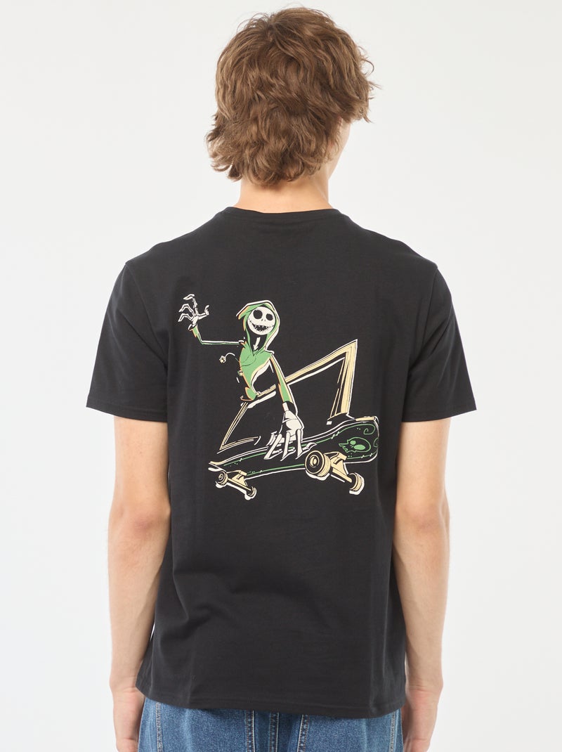 Disney-T-shirt met Tim Burton-print en korte mouw Zwart - Kiabi