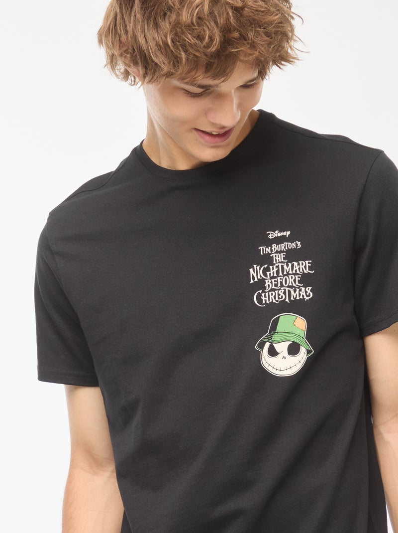 Disney-T-shirt met Tim Burton-print en korte mouw Zwart - Kiabi