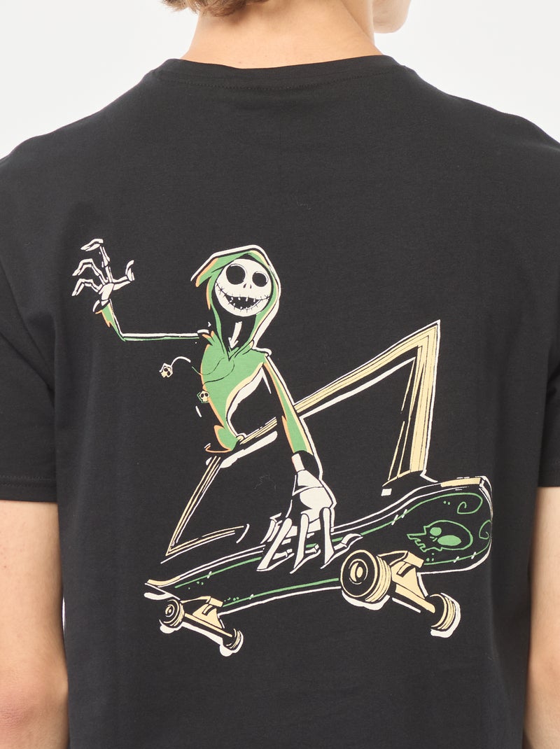 Disney-T-shirt met Tim Burton-print en korte mouw Zwart - Kiabi