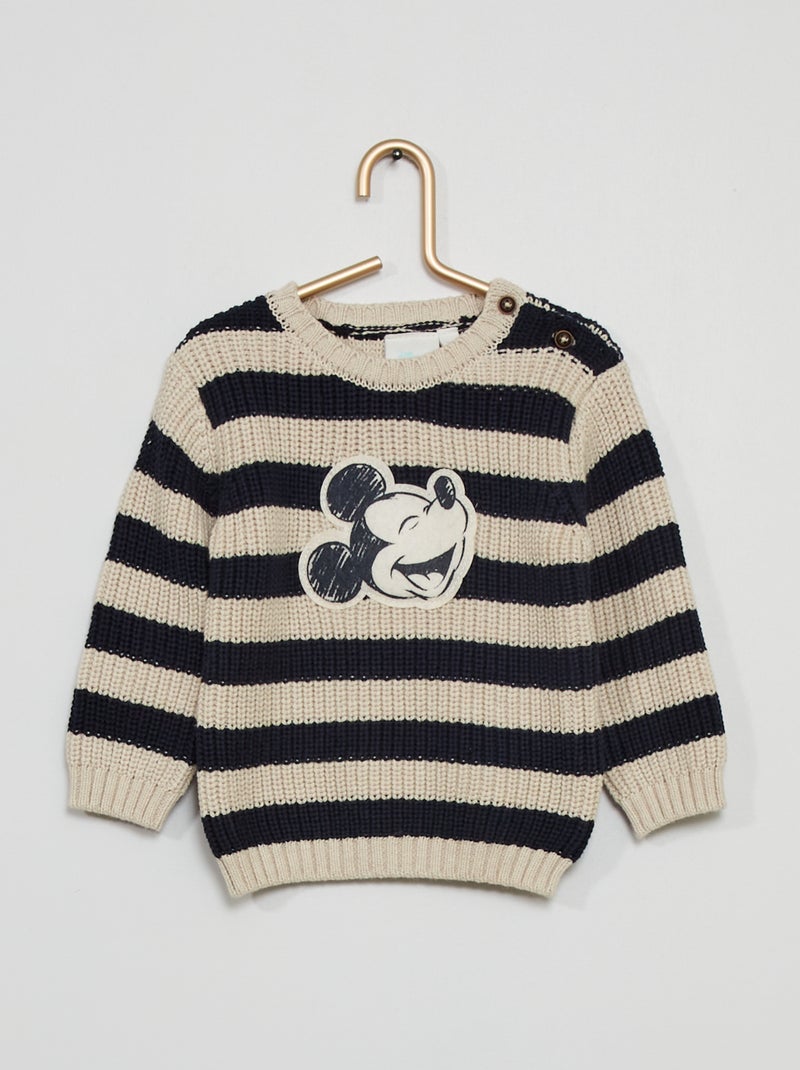 Disney-trui met Mickey-print BLAUW - Kiabi