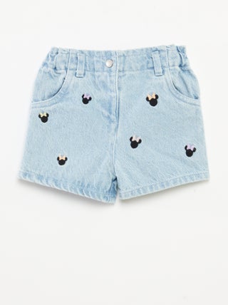 Disney/Minnie-spijkershort met borduursel