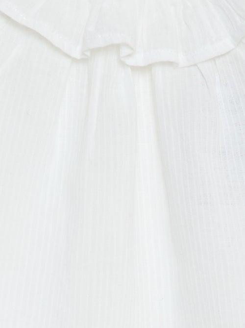 Dobbyblouse met knoopsluiting op de rug - Kiabi